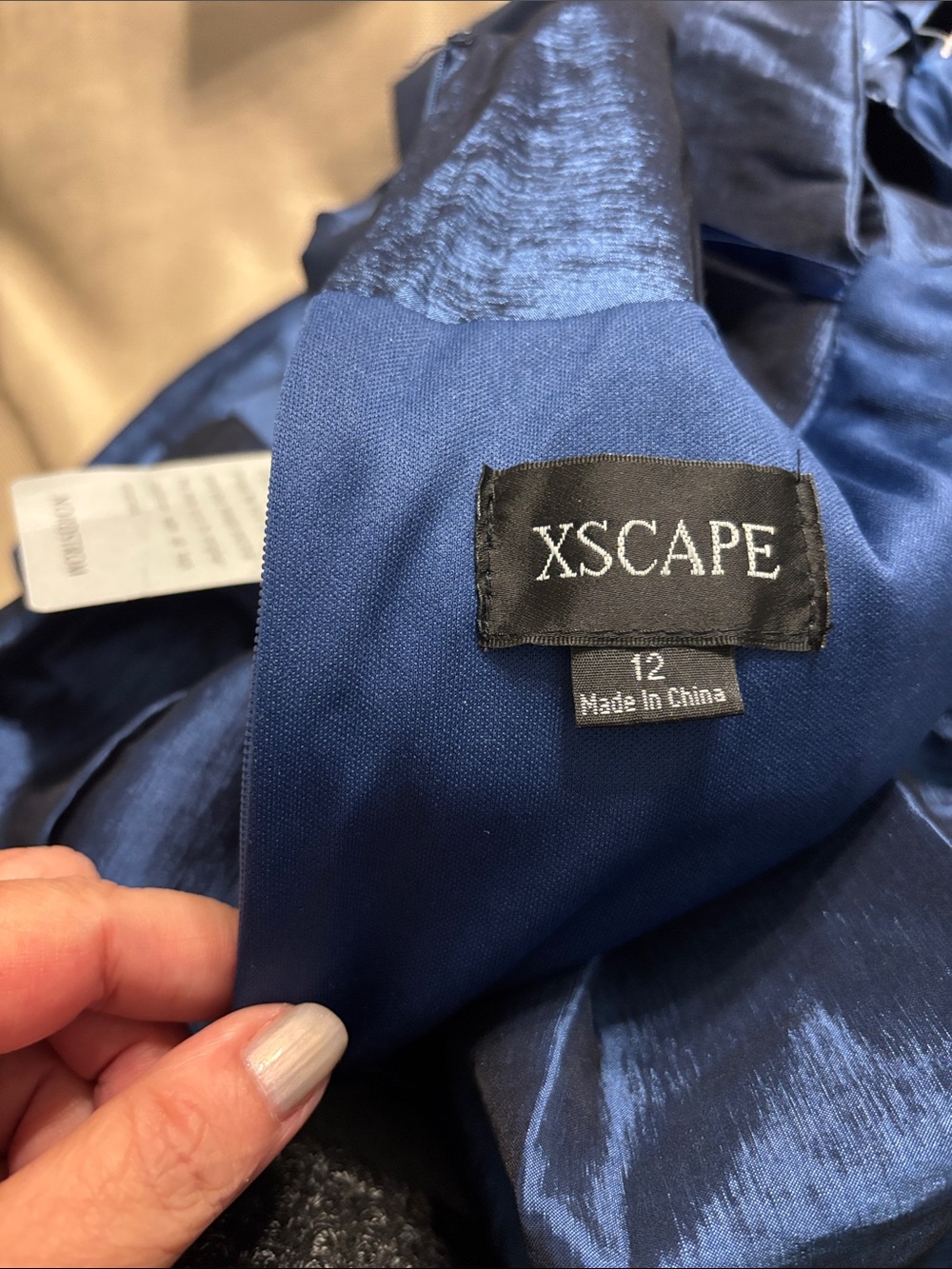 Xscape Off The Shoulder Taffeta Gown - Picture 11 of 12